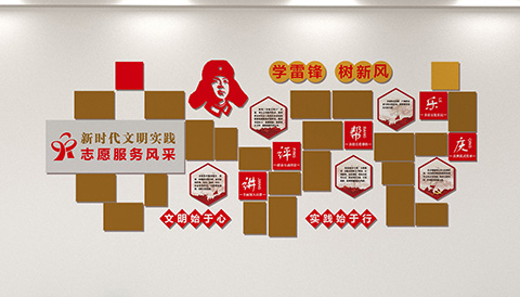 党建文化设计志愿服务照片墙