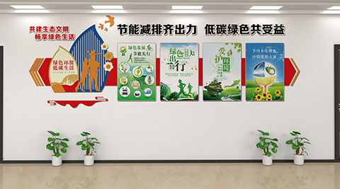 节能减排文化墙设计图
