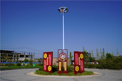 法治中国景观小品实拍照片 党建文化设计案例法治中国雕塑实拍照片