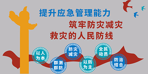 广告设计案例减灾救灾文化墙