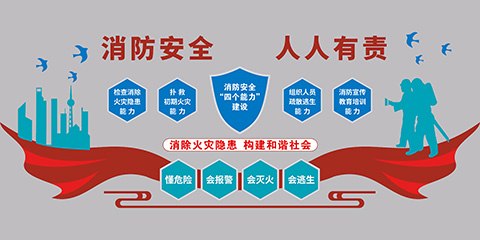 平面设计案例消防安全文化墙