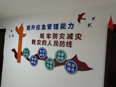 广告设计案例减灾救灾文化墙照片
