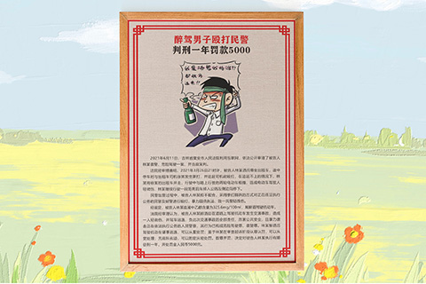 普法文化设计醉驾殴打民警