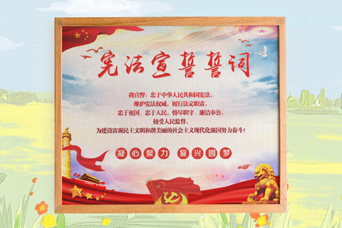普法文化设计宪法誓词