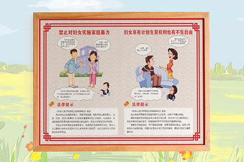 普法文化设计妇女不生自由