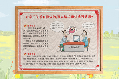 普法文化设计亲子关系异议