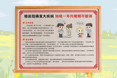普法文化设计婚前隐瞒重大疾病