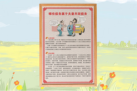 普法文化设计夫妻共同债务